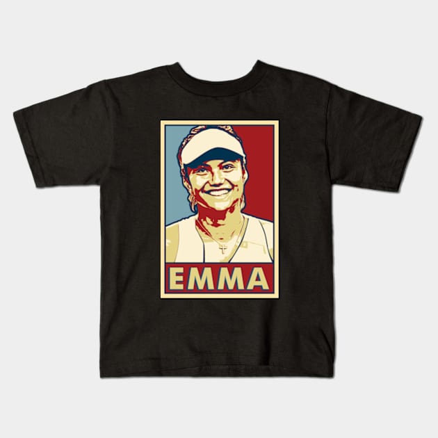 Pop Art Emma Raducanu Kids T-Shirt by Jogja Istimewa